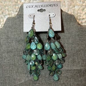 Chandelier Silver Tone Earrings from Lux Accessories
